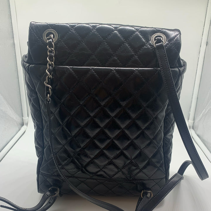 Chanel Paris-Salzburg Mountain Backpack in Black Calfskin with Dark Sliver Hardware
