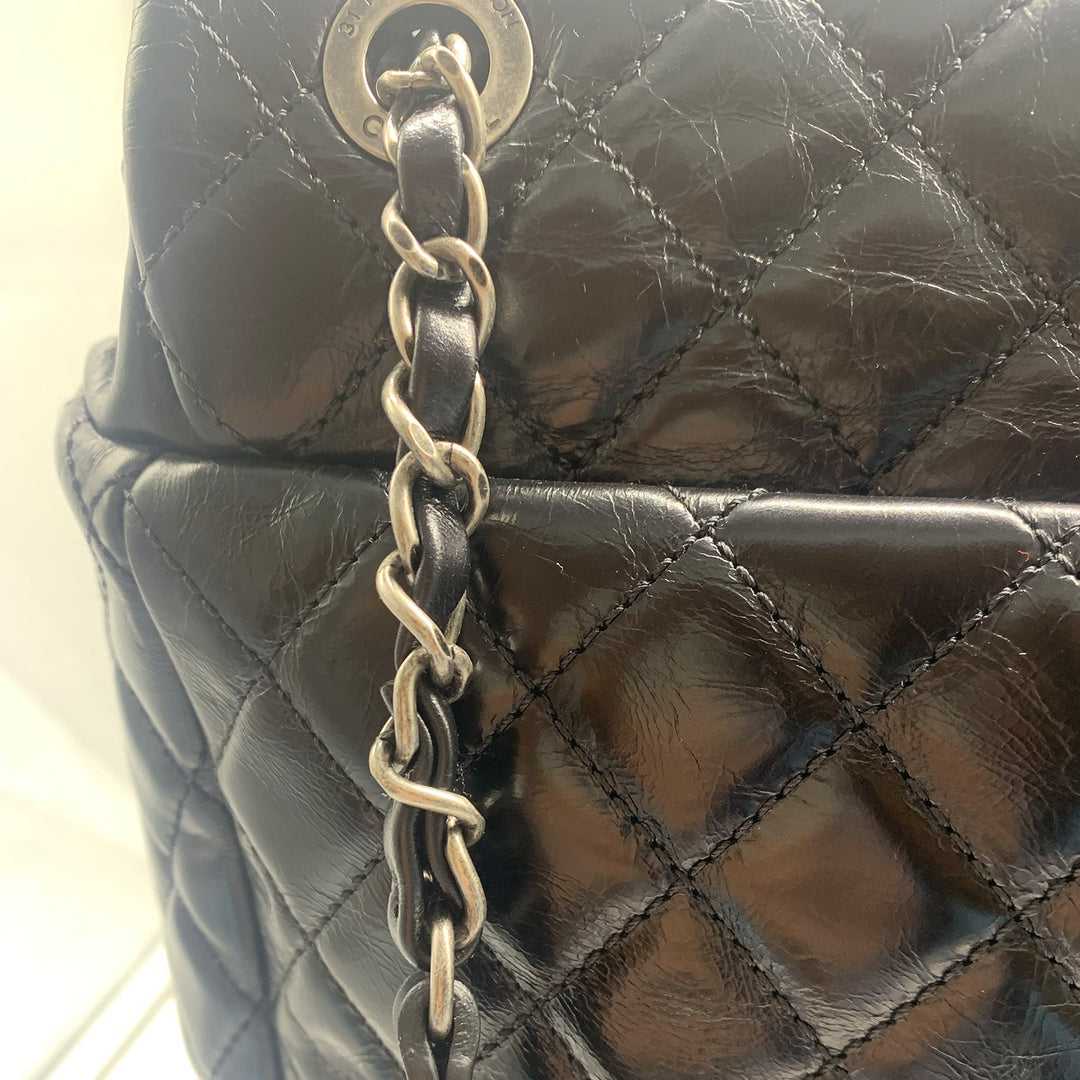 Chanel Paris-Salzburg Mountain Backpack in Black Calfskin with Dark Sliver Hardware