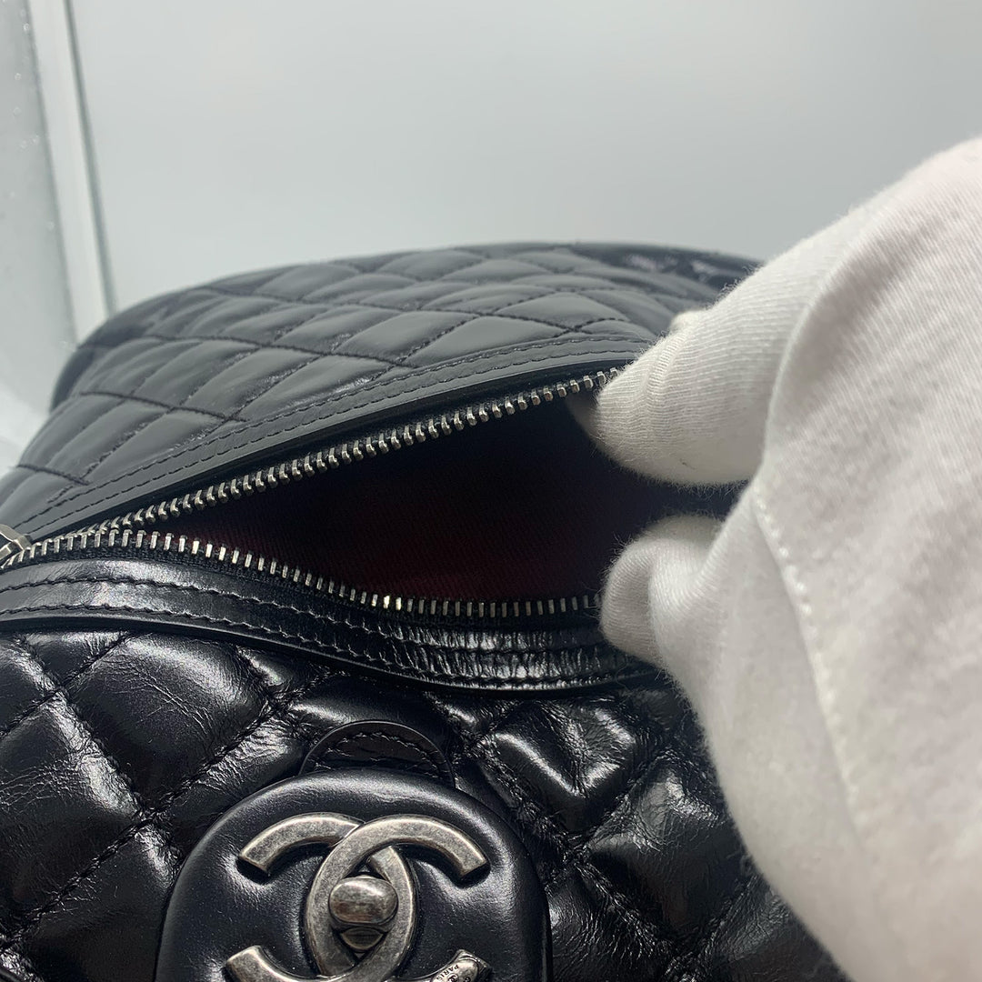 Chanel Paris-Salzburg Mountain Backpack in Black Calfskin with Dark Sliver Hardware