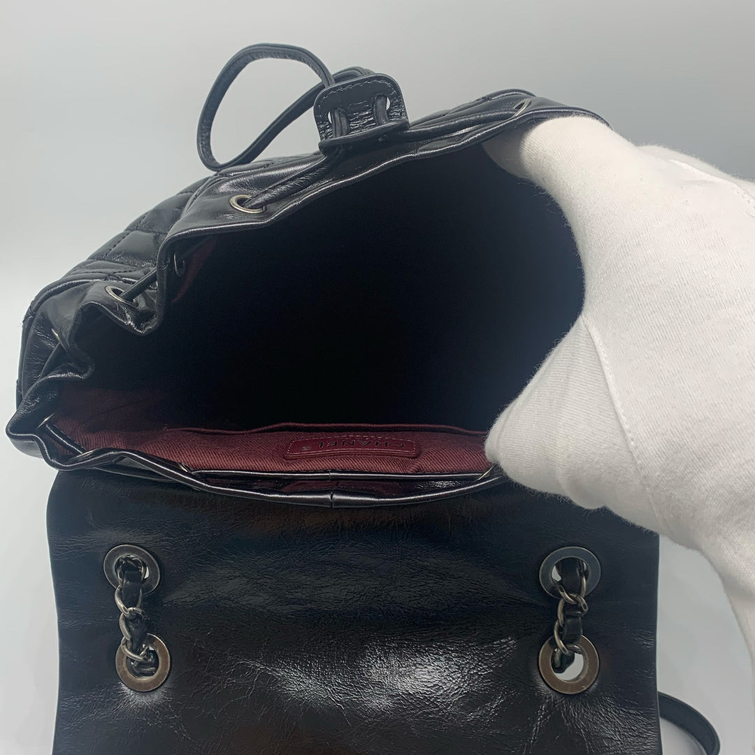 Chanel Paris-Salzburg Mountain Backpack in Black Calfskin with Dark Sliver Hardware
