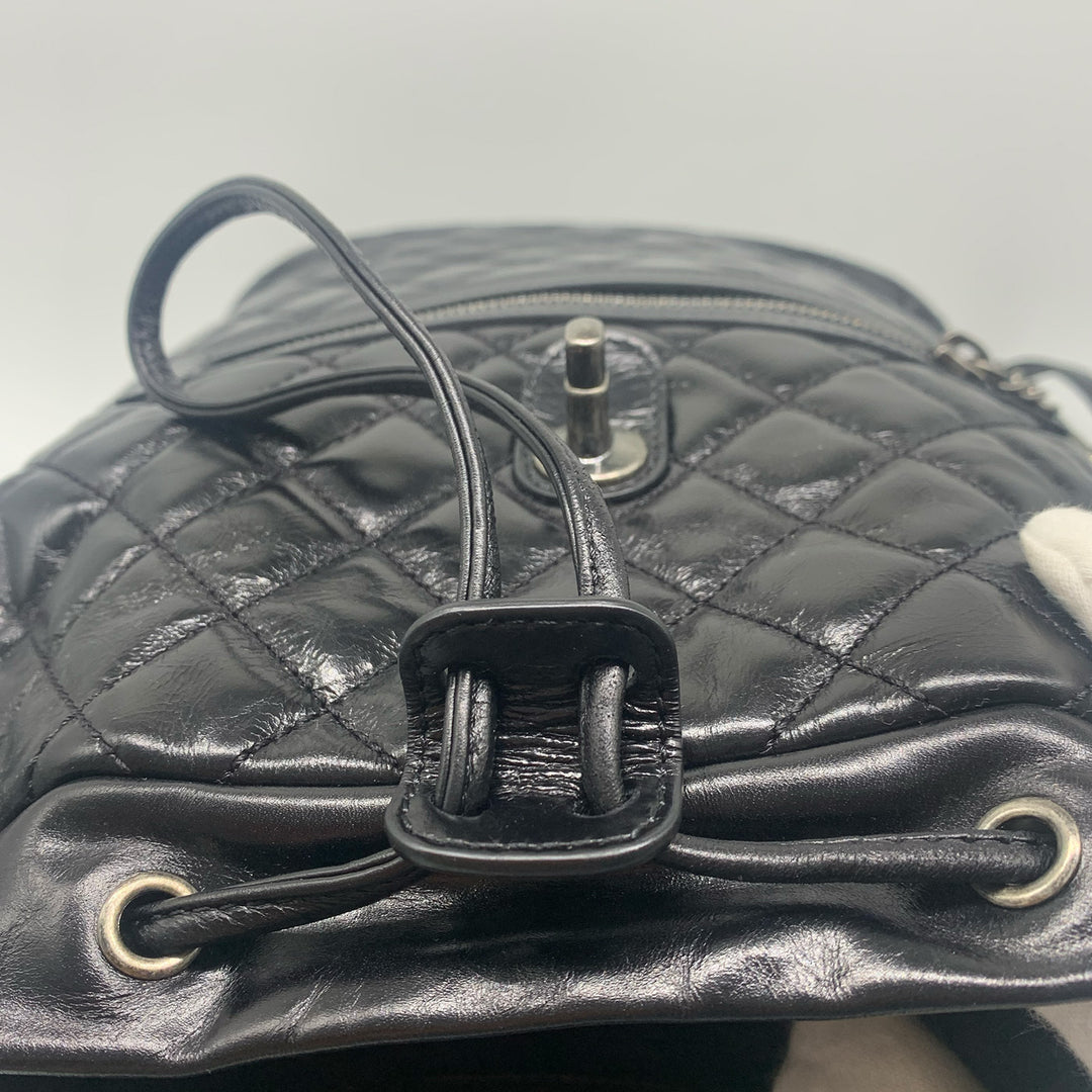 Chanel Paris-Salzburg Mountain Backpack in Black Calfskin with Dark Sliver Hardware