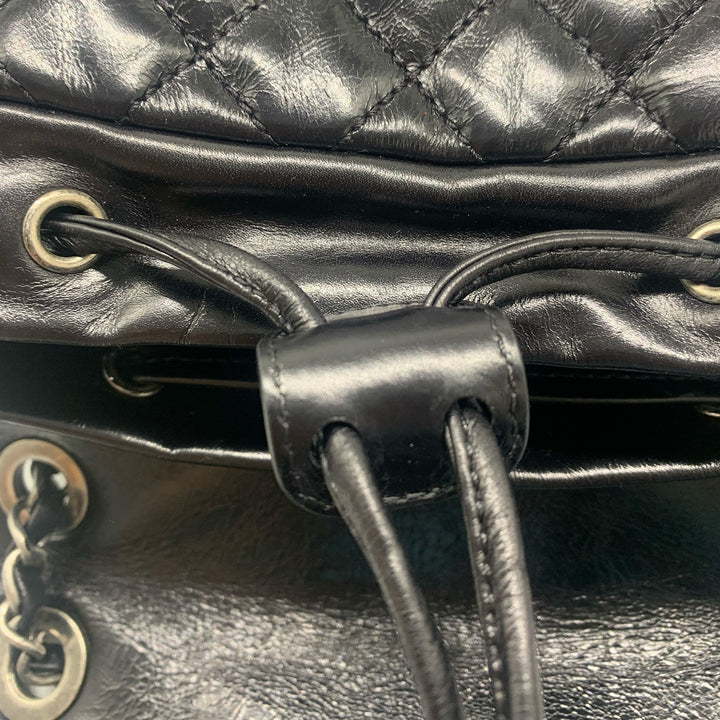Chanel Paris-Salzburg Mountain Backpack in Black Calfskin with Dark Sliver Hardware