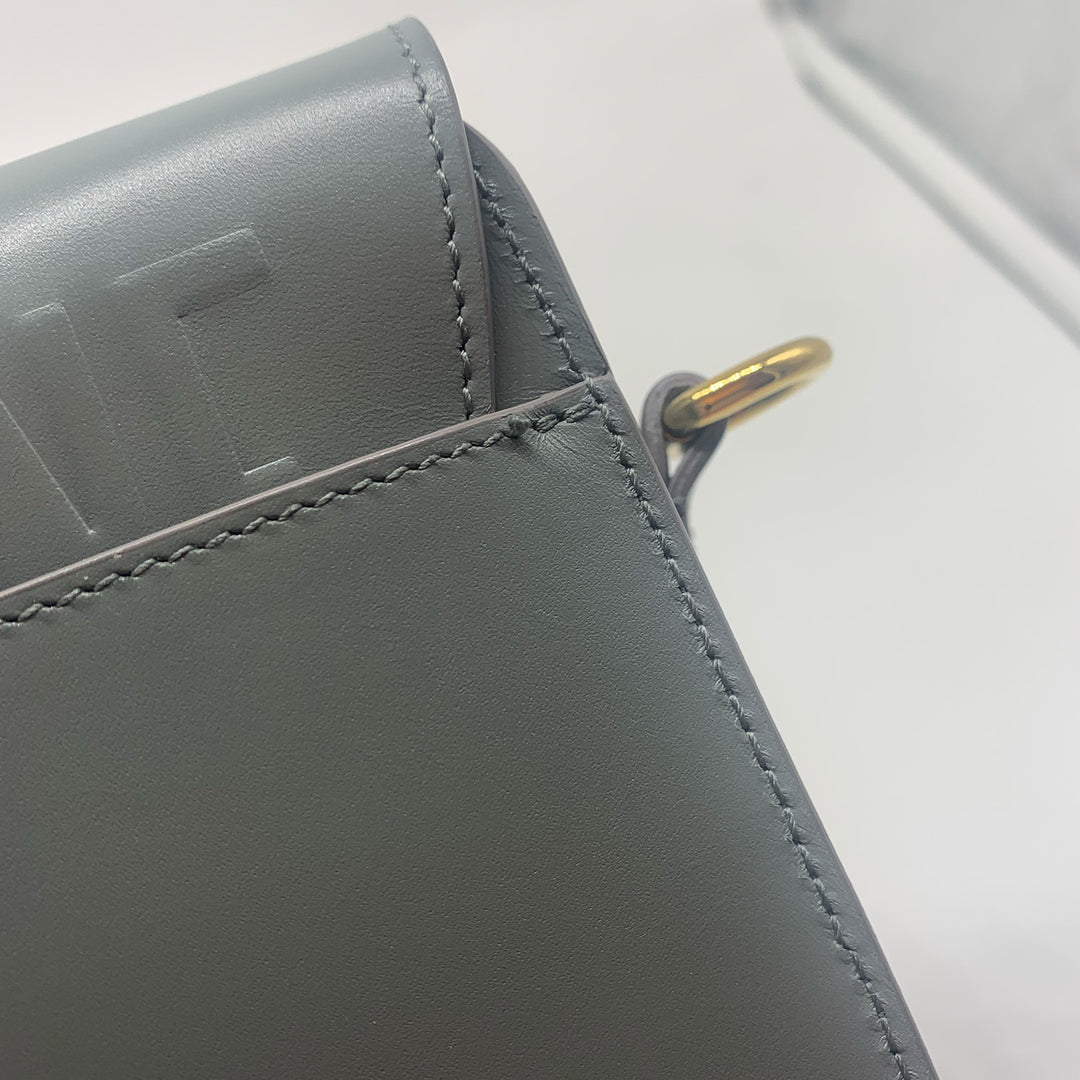 Dior Medium Bobby Flap Bag in Grey with Gold Hardware