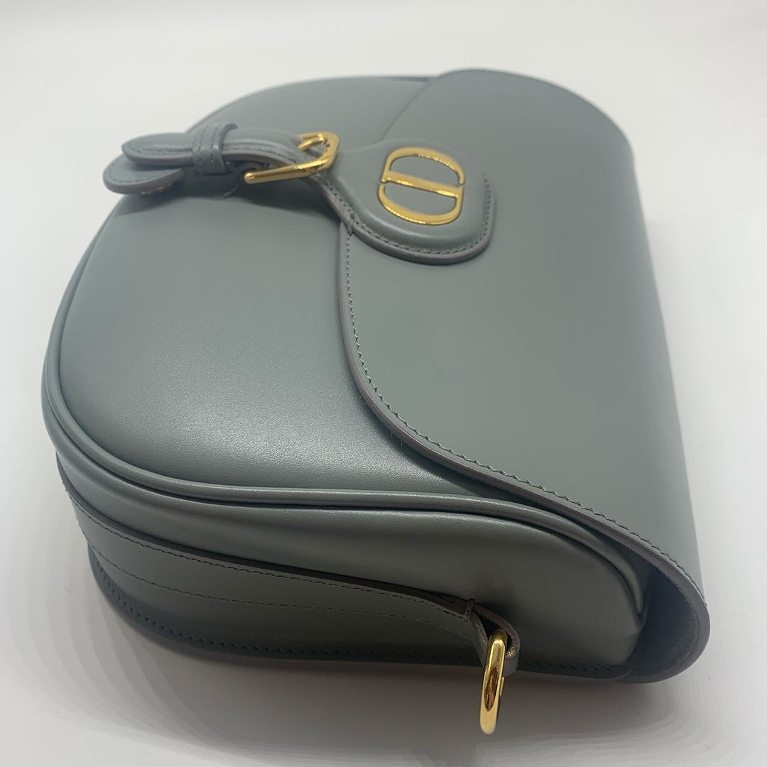 Dior Medium Bobby Flap Bag in Grey with Gold Hardware