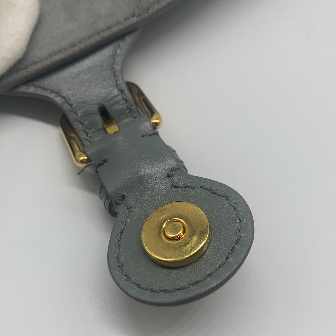 Dior Medium Bobby Flap Bag in Grey with Gold Hardware