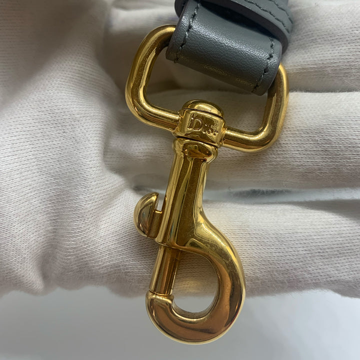 Dior Medium Bobby Flap Bag in Grey with Gold Hardware