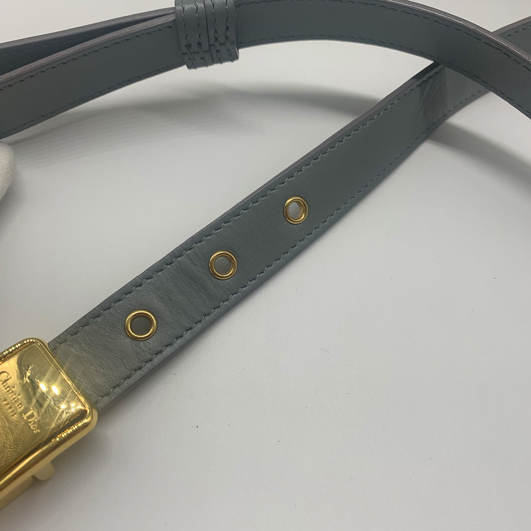 Dior Medium Bobby Flap Bag in Grey with Gold Hardware