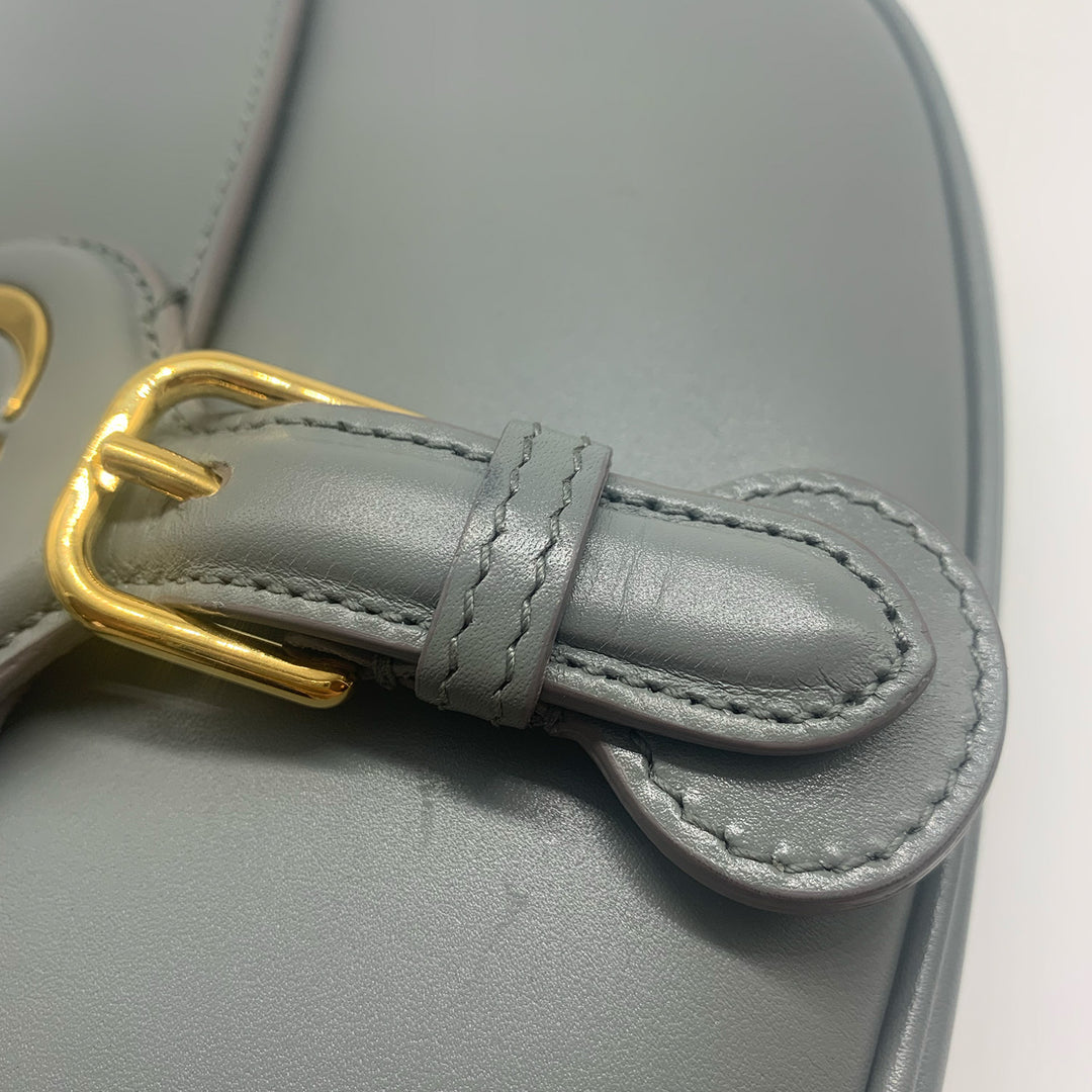 Dior Medium Bobby Flap Bag in Grey with Gold Hardware