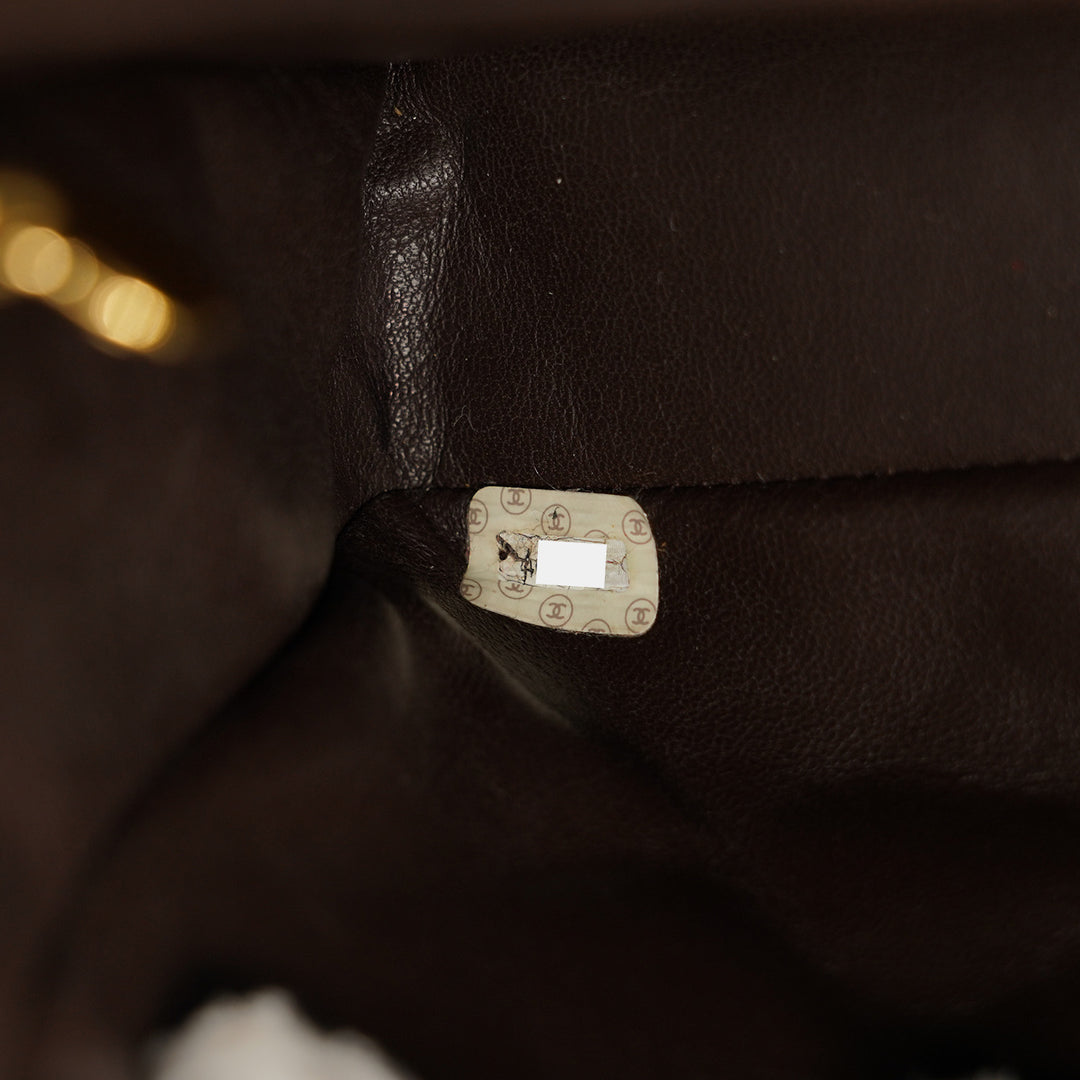 Chanel Vintage Two-Face Double Sided Classic Flap Bag in Brown with Gold Hardware