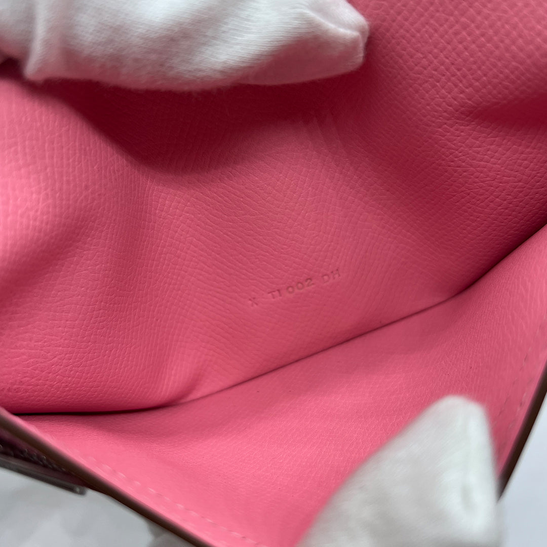 Hermès Bearn Pink Wallet Silver Hardware