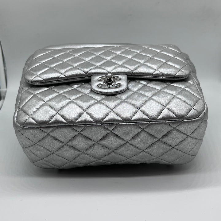 Chanel In Seoul Backpack in Metallic Lambskin with Silver Hardware