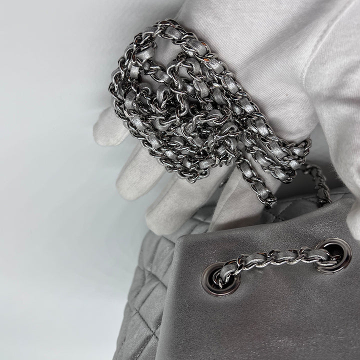 Chanel In Seoul Backpack in Metallic Lambskin with Silver Hardware