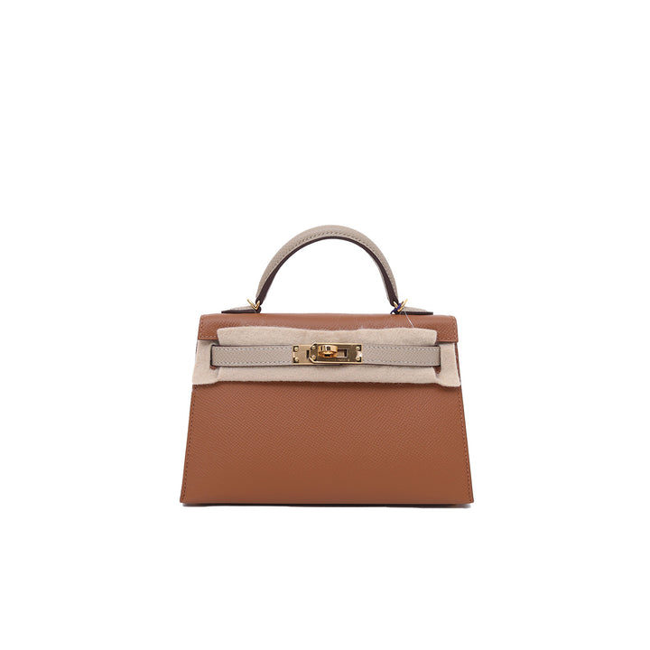 Hermes Mini Kelly II 19cm S2 Trench 37 Gold Z Stamp Gold Hardware