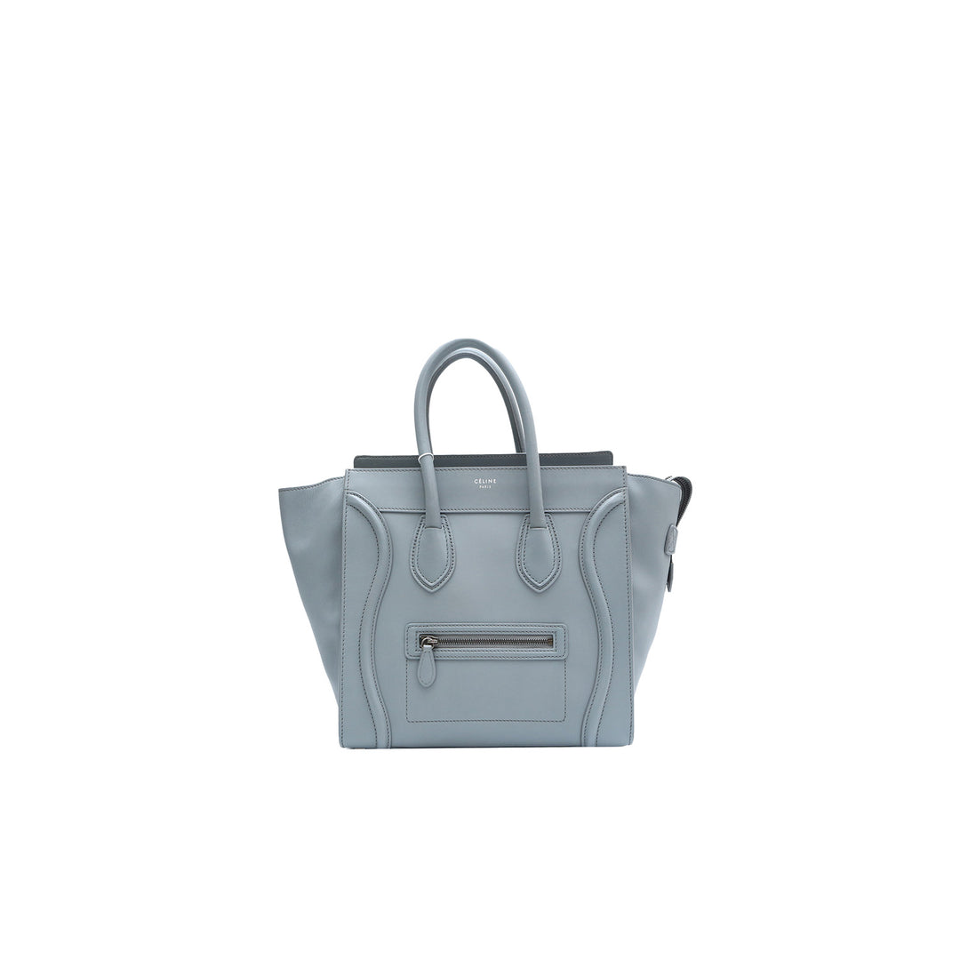 Celine Smooth Calfskin Mini 30 Luggage Light Grey