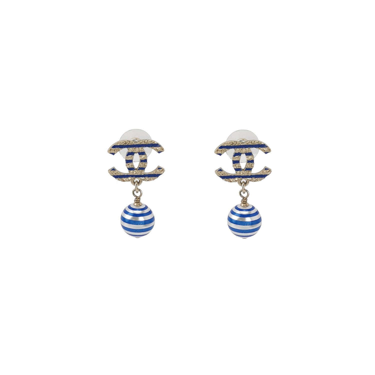 Vintage blue resin pearl Earrings store