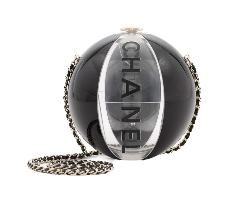 Chanel Coco Beach Ball Minaudiere in Black Gold Hardware