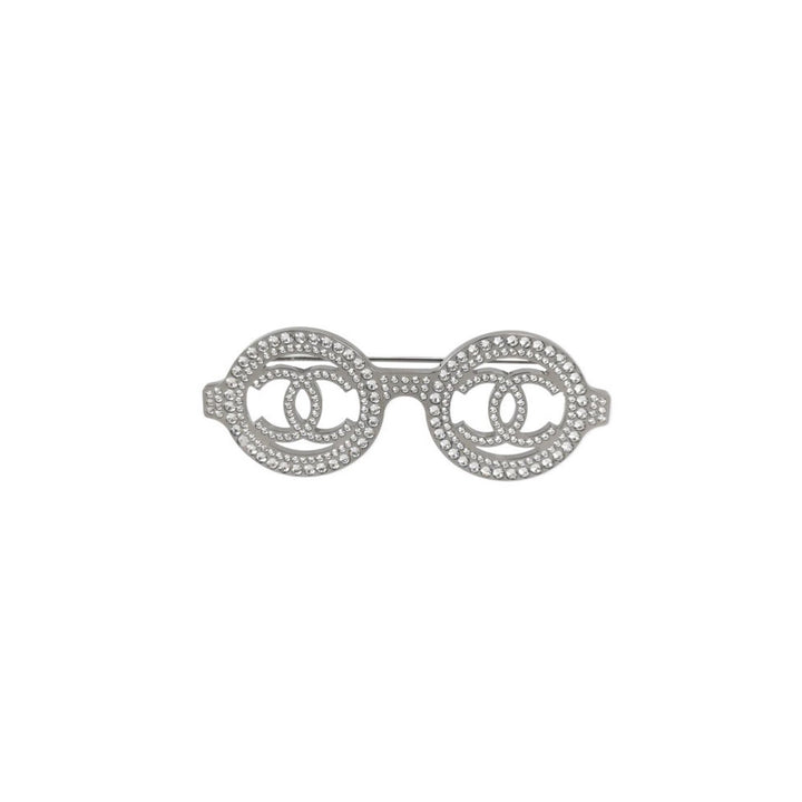 Chanel CC Sunglasses Brooch Metal and Crystals