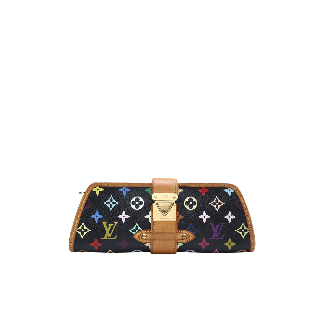 Louis Vuitton Black Monogram Multicolore Canvas Shirley Clutch