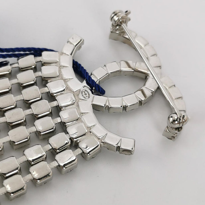 Chanel Crystal Fringe CC Brooch