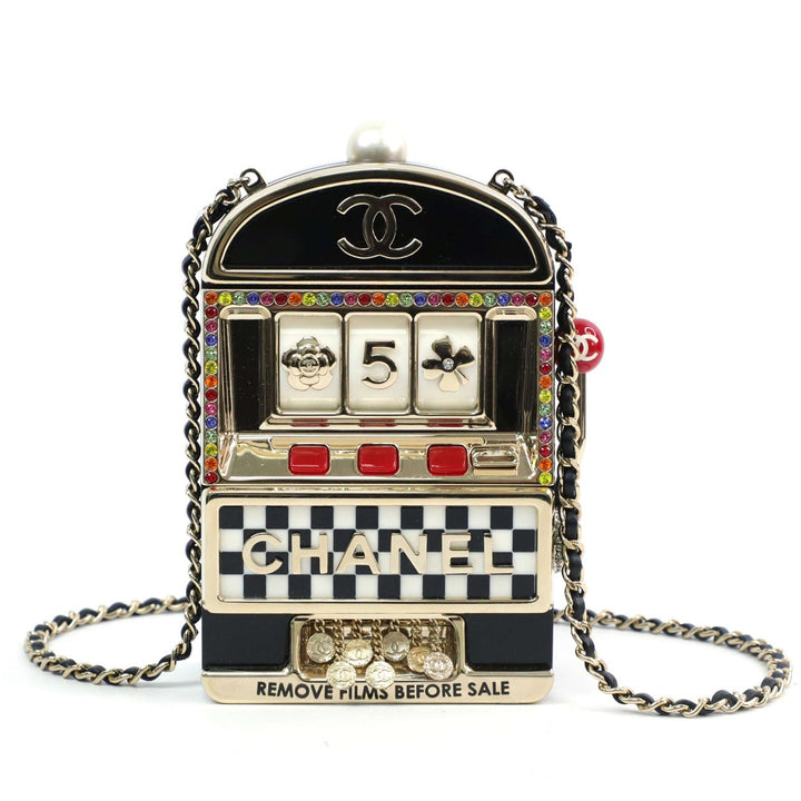 Chanel Casino Monaco Slot Machine Minaudiere with Gold Hardware