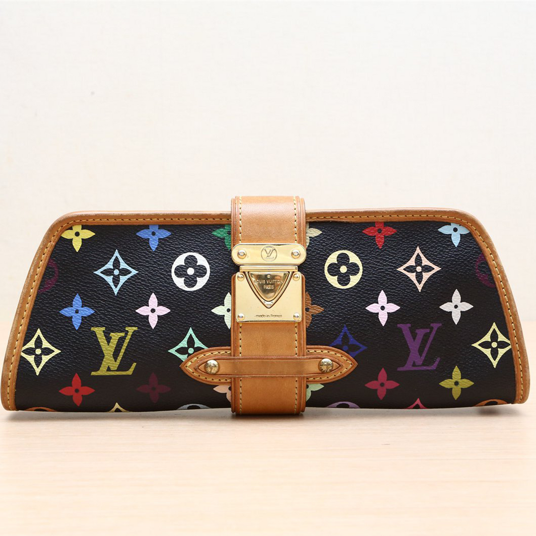 Louis Vuitton Black Monogram Multicolore Canvas Shirley Clutch