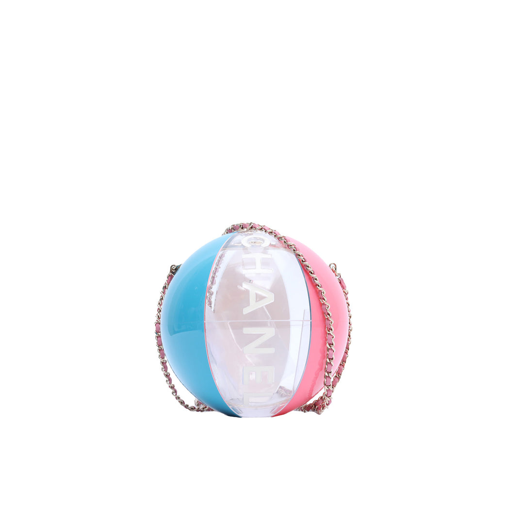 Chanel 2019 Coco Beach Ball Miniaudiere In Pink Blue White