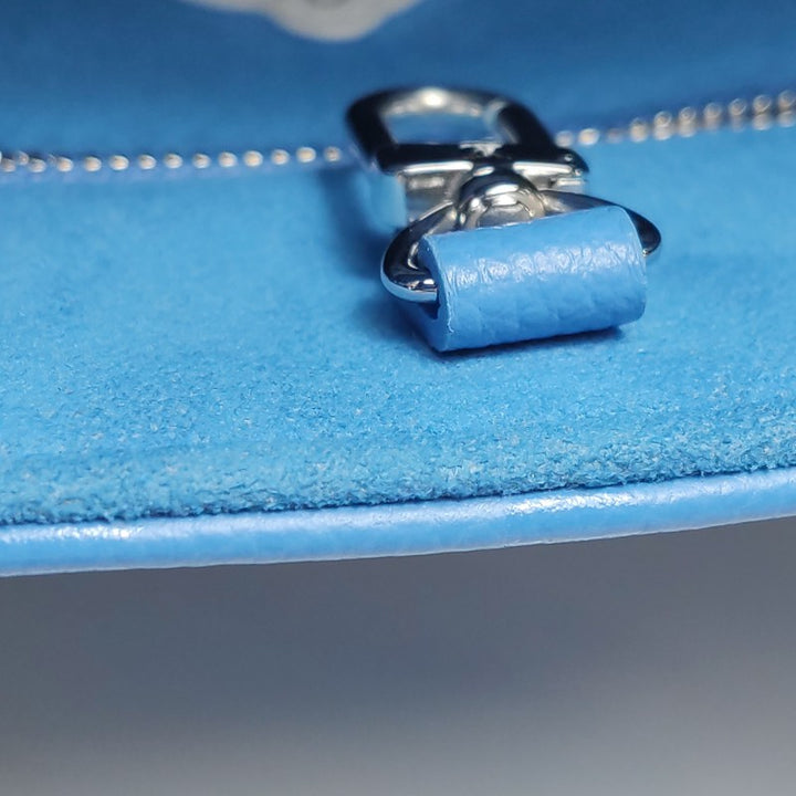 Louis Vuitton x Yayoi Kusama OnTheGo PM Monogram Empreinte Leather Blue White Silver Hardware