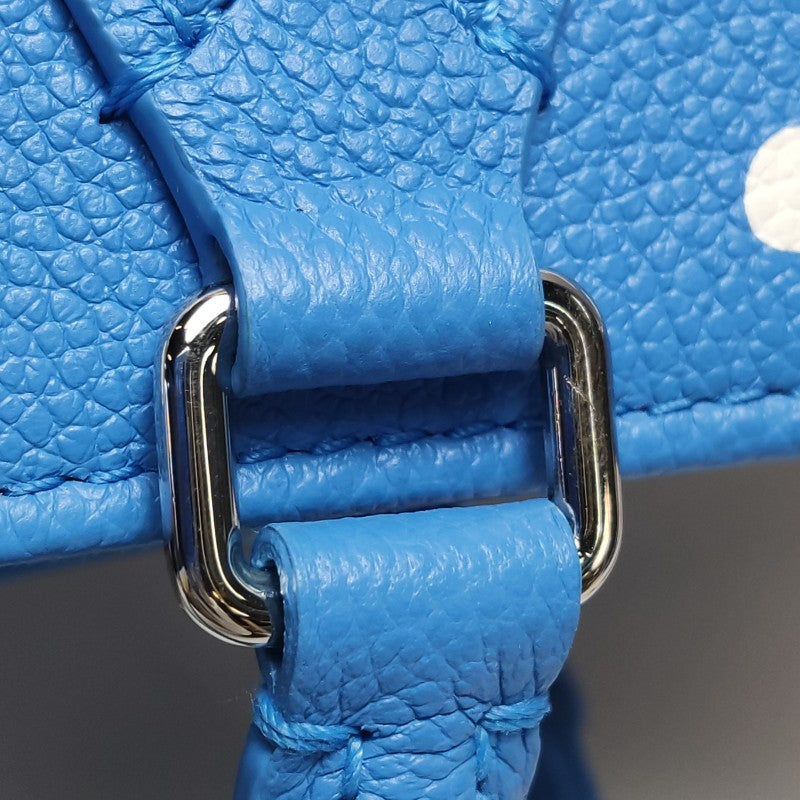 Louis Vuitton x Yayoi Kusama OnTheGo PM Monogram Empreinte Leather Blue White Silver Hardware