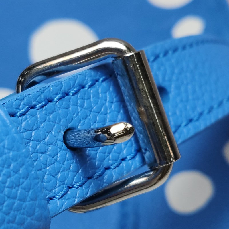 Louis Vuitton x Yayoi Kusama OnTheGo PM Monogram Empreinte Leather Blue White Silver Hardware