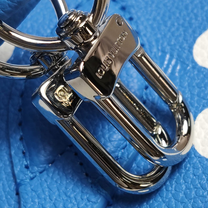 Louis Vuitton x Yayoi Kusama OnTheGo PM Monogram Empreinte Leather Blue White Silver Hardware