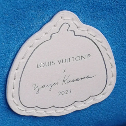 Louis Vuitton x Yayoi Kusama OnTheGo PM Monogram Empreinte Leather Blue White Silver Hardware