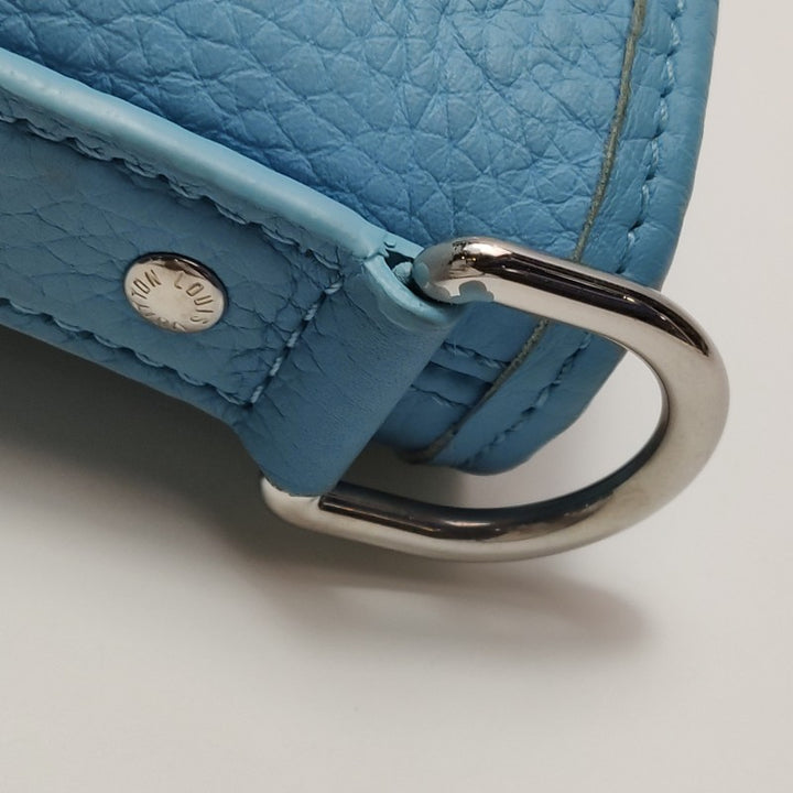 Louis Vuitton x Yayoi Kusama Weekend Tote Blue Taurillon Monogram Leather Silver Hardware