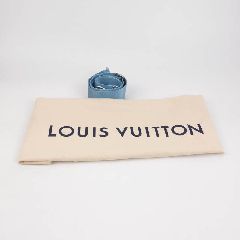 Louis Vuitton x Yayoi Kusama Weekend Tote Blue Taurillon Monogram Leather Silver Hardware