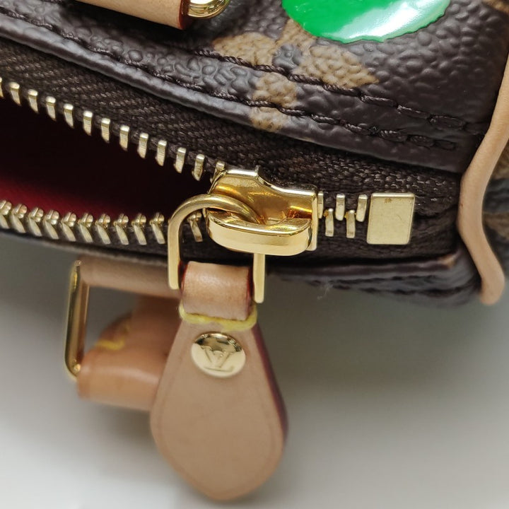 Louis Vuitton x Yayoi Kusama Nano Speedy Monogram Canvas 3D Dots Gold Hardware