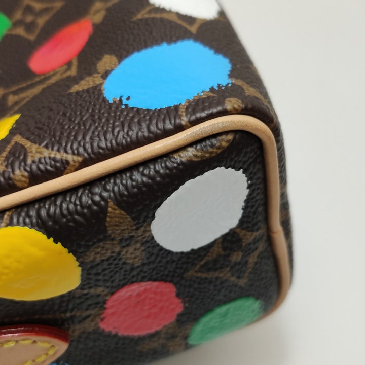 Louis Vuitton x Yayoi Kusama Nano Speedy Monogram Canvas 3D Dots Gold Hardware