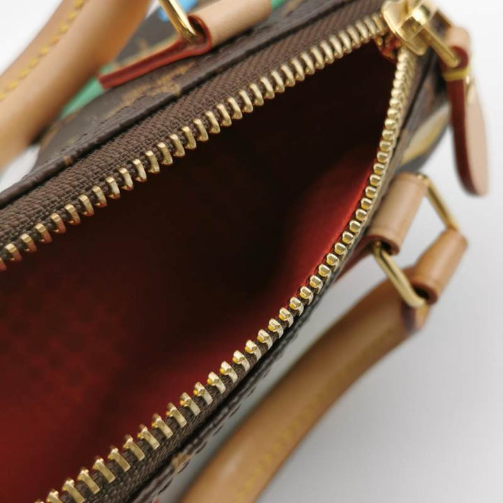 Louis Vuitton x Yayoi Kusama Nano Speedy Monogram Canvas 3D Dots Gold Hardware