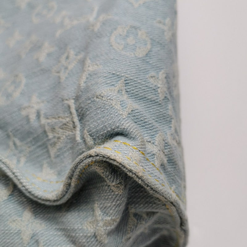 Louis Vuitton Monogram Denim Let Go PM Tote Bag Sky Blue Gold Hardware