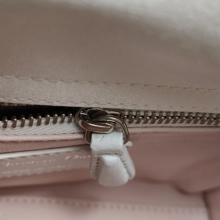 Christian Dior Floral-Sequined Mini Lady Dior Bag Off-White Satin Leather Silver Hardware