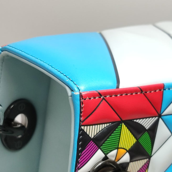 Dior Medium Lady Dior Bag by Eduardo Terrazas Multicolour Geometric Leather Dark Hardware
