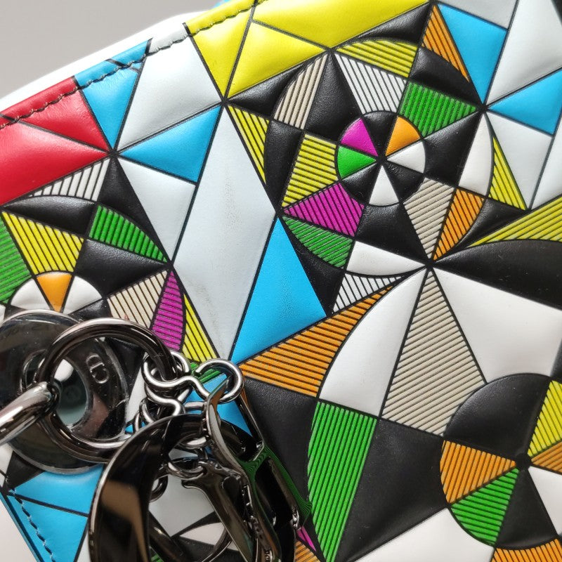 Dior Medium Lady Dior Bag by Eduardo Terrazas Multicolour Geometric Leather Dark Hardware