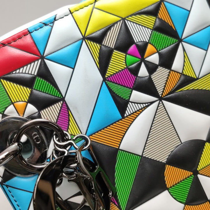 Dior Medium Lady Dior Bag by Eduardo Terrazas Multicolour Geometric Leather Dark Hardware