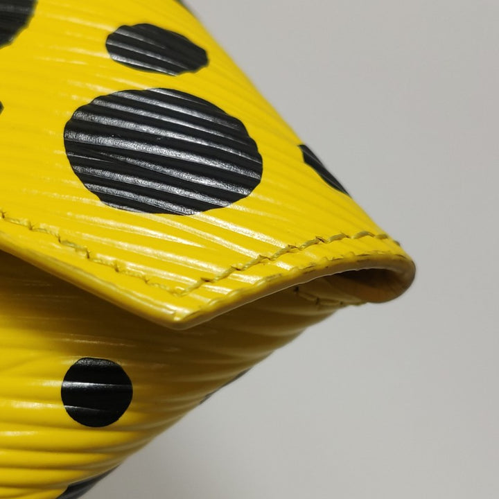 Louis Vuitton x Yayoi Kusama Kirigami Pochette 3-Piece Set Epi Leather Black Red Yellow Silver Hardware