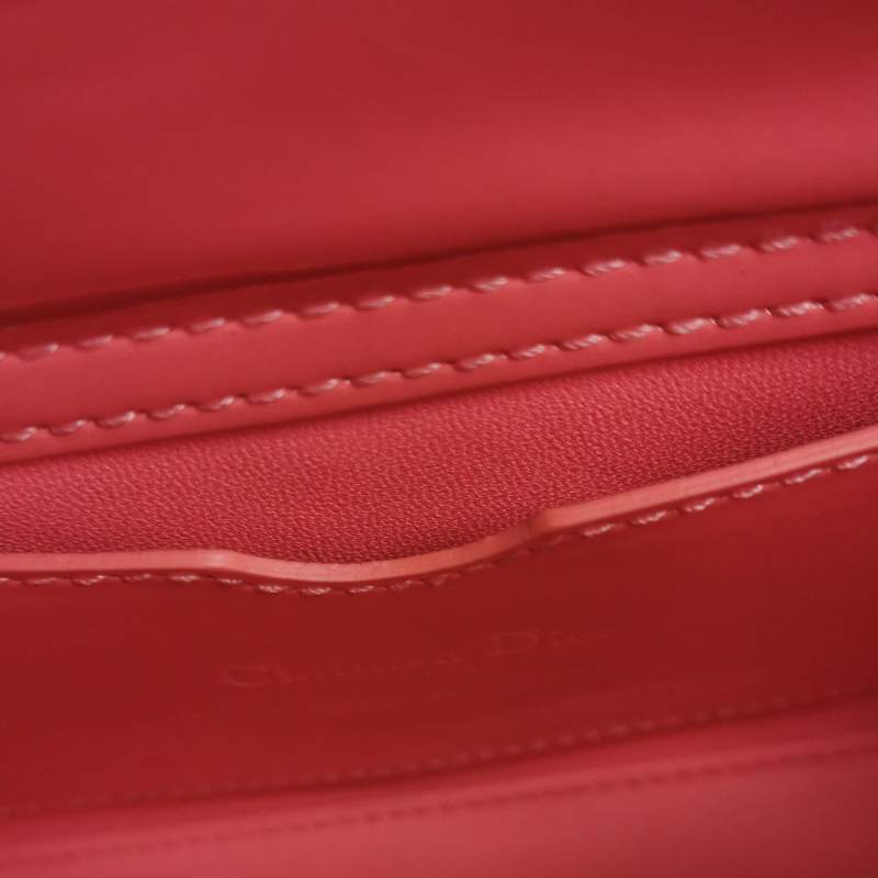 Dior Micro Lady Dior Bag Pink and Cream Ombre Patent Cannage Silver Hardware