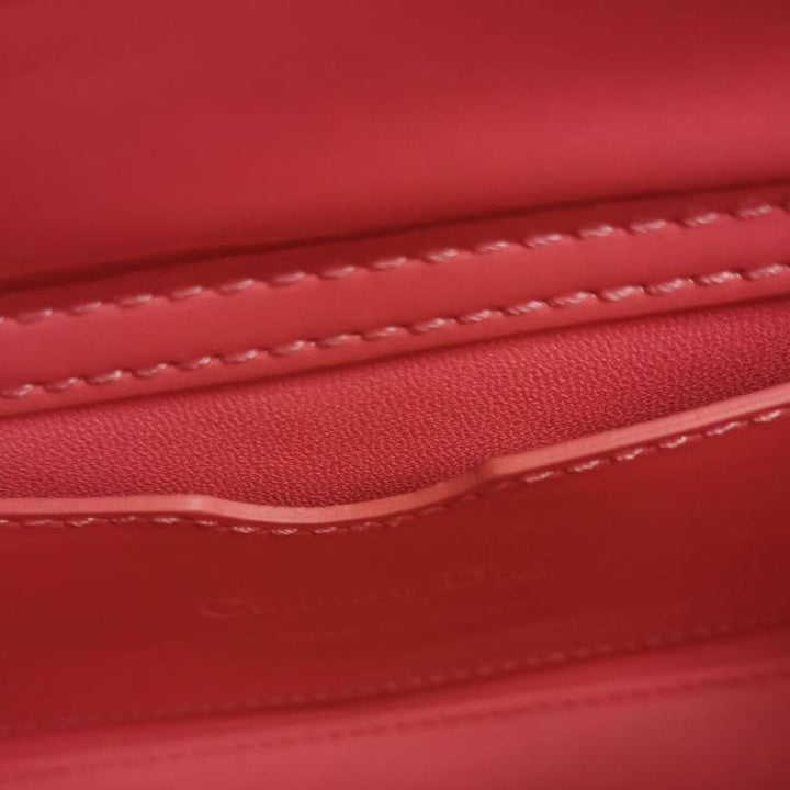 Dior Micro Lady Dior Bag Pink and Cream Ombre Patent Cannage Silver Hardware