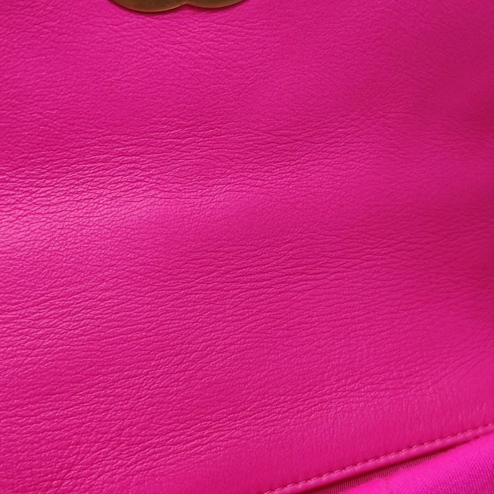 Chanel 19 Line Waist Belt Bag Pink Quilted Jersey Gold Hardware