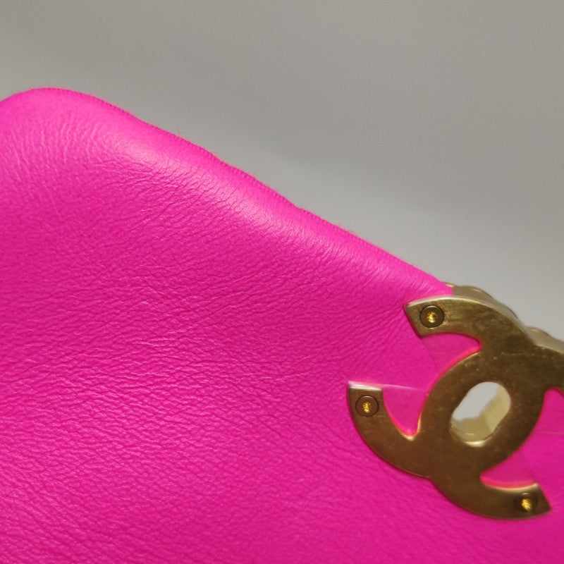 Chanel 19 Line Waist Belt Bag Pink Quilted Jersey Gold Hardware
