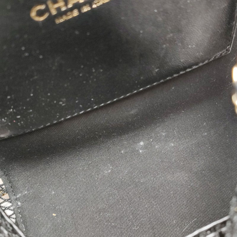 Chanel Small Shiny Lambskin Mesh Quilted Cargo Duma Backpack Black Gold Hardware
