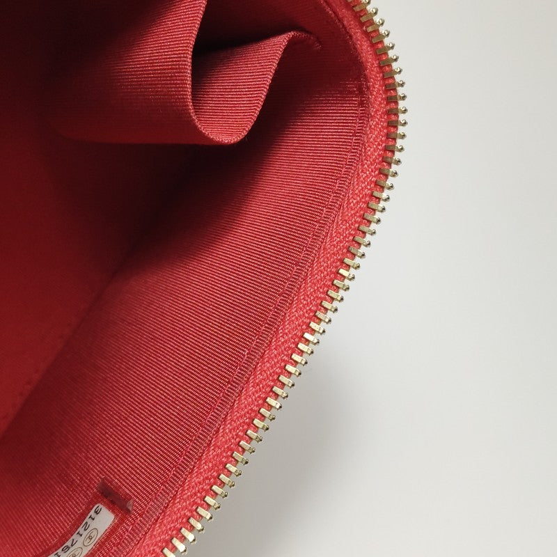 Chanel Micro Vanity Case Multicolour Thread and Red Lambskin Gold Hardware