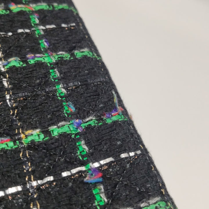 Chanel Black Multicolour Wool Tweed Camellia Flap Bag Dark Hardware
