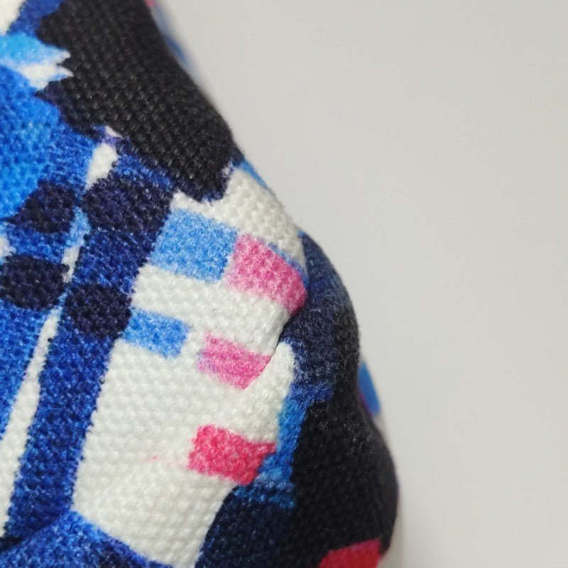 Chanel XXL Canvas Airline Printed Travel Flap Bag Blue Red White Silver Hardware
